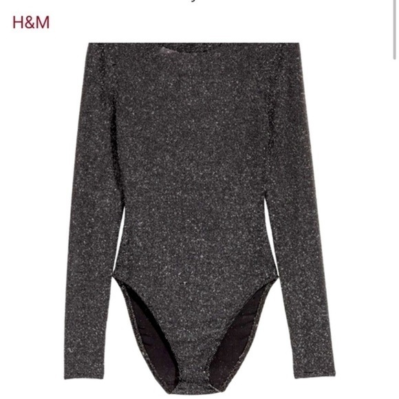 Hot H&M gorgeous shimmer open back sexy bodysuit - Picture 6 of 16